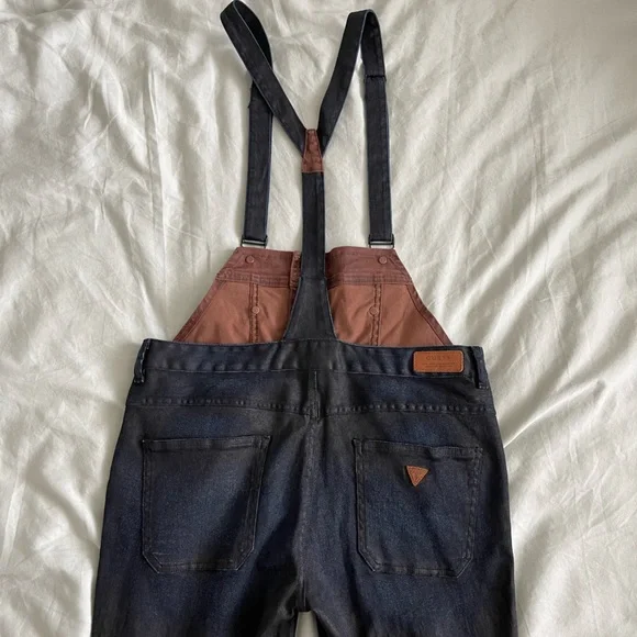 RARE Guess 1981 Dungaree Denim Overalls Colorblock possibly Vintage - Picture 4 of 9